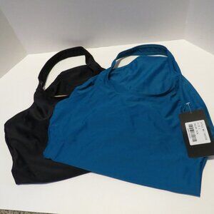 Lot of 2 Theatricals Ballet Dance Halter Neck Leotards Sz Adult L Teal Black